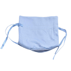 Rundes blaues Veloursleder-Gewebe-Zugschnur-Geschenk bauscht sich für das Schmuck-Verpacken